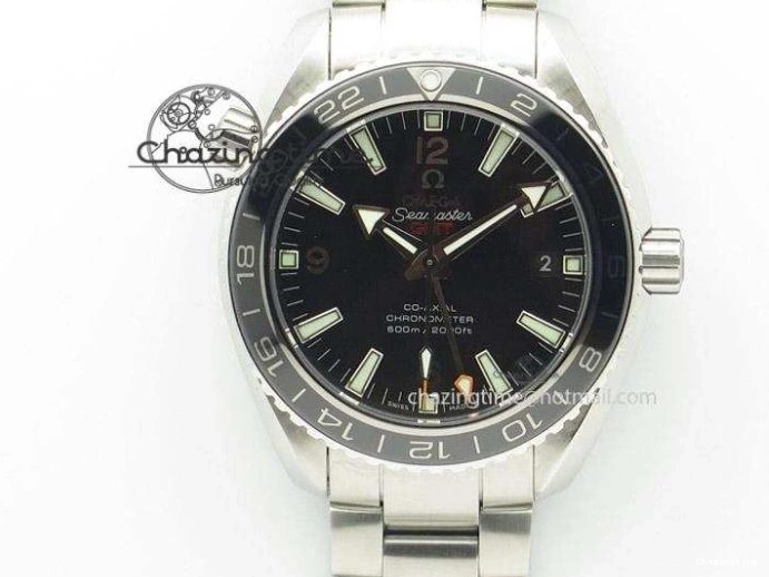 0823 De Ville Hour Vision Co-Axial 41mm SS V6F Best Edition Black Dial On SS Bracelet A BestValue 8277